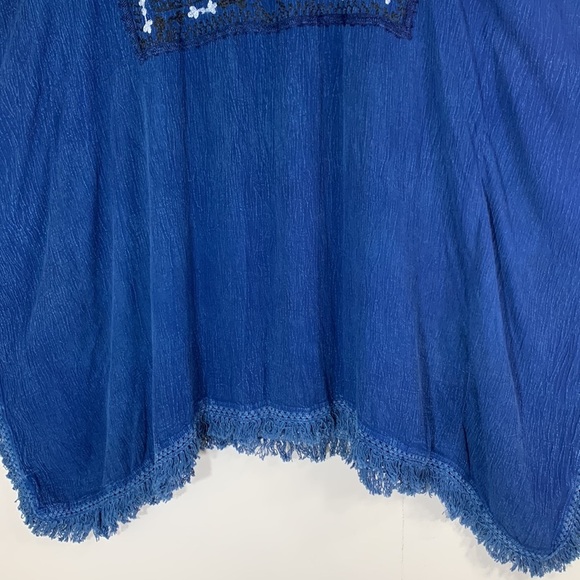 Be Beach by Exist S/M Boho Embellished Fringed Denim Swimsuit Cover Up. - Picture 5 of 8